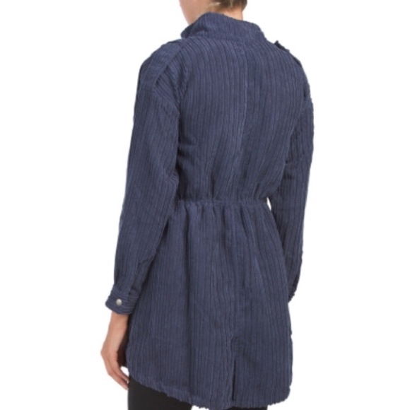 ANAMA Corduroy indigo coat - Picture 5 of 8